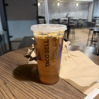 Taco Bell - This is supposedly a "Peach Mango Agua Refresher". Looks like shitty toilet water with corn in it. No ice. This is genuinely saddening. - Fast Food Near Me - Hot Springs, Arkansas Taco Bell - This is supposedly a "Peach Mango Agua Refresher". Looks like shitty toilet water with corn in it. No ice. This is genuinely saddening. - Fast Food Near Me - Hot Springs, Arkansas