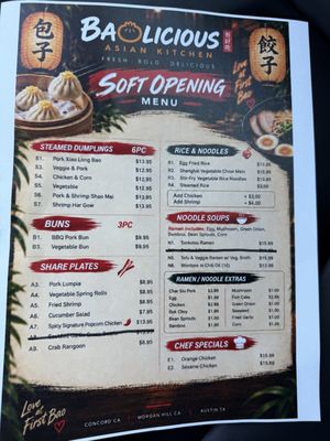 Menu photo 3 Baolicious Morgan Hill, CA