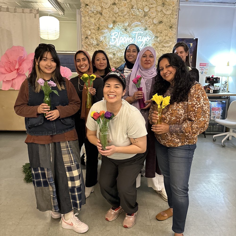 Community event with Masalawali Chai. We had tea tasting and learned how to make paper flowers.