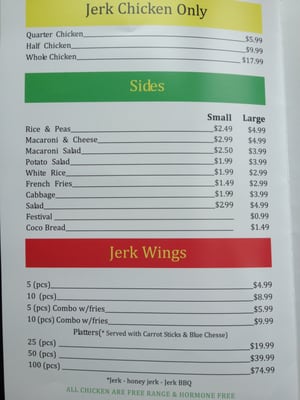 Menu photo 4 Jerkin Chicken Restaurant Jersey City, NJ