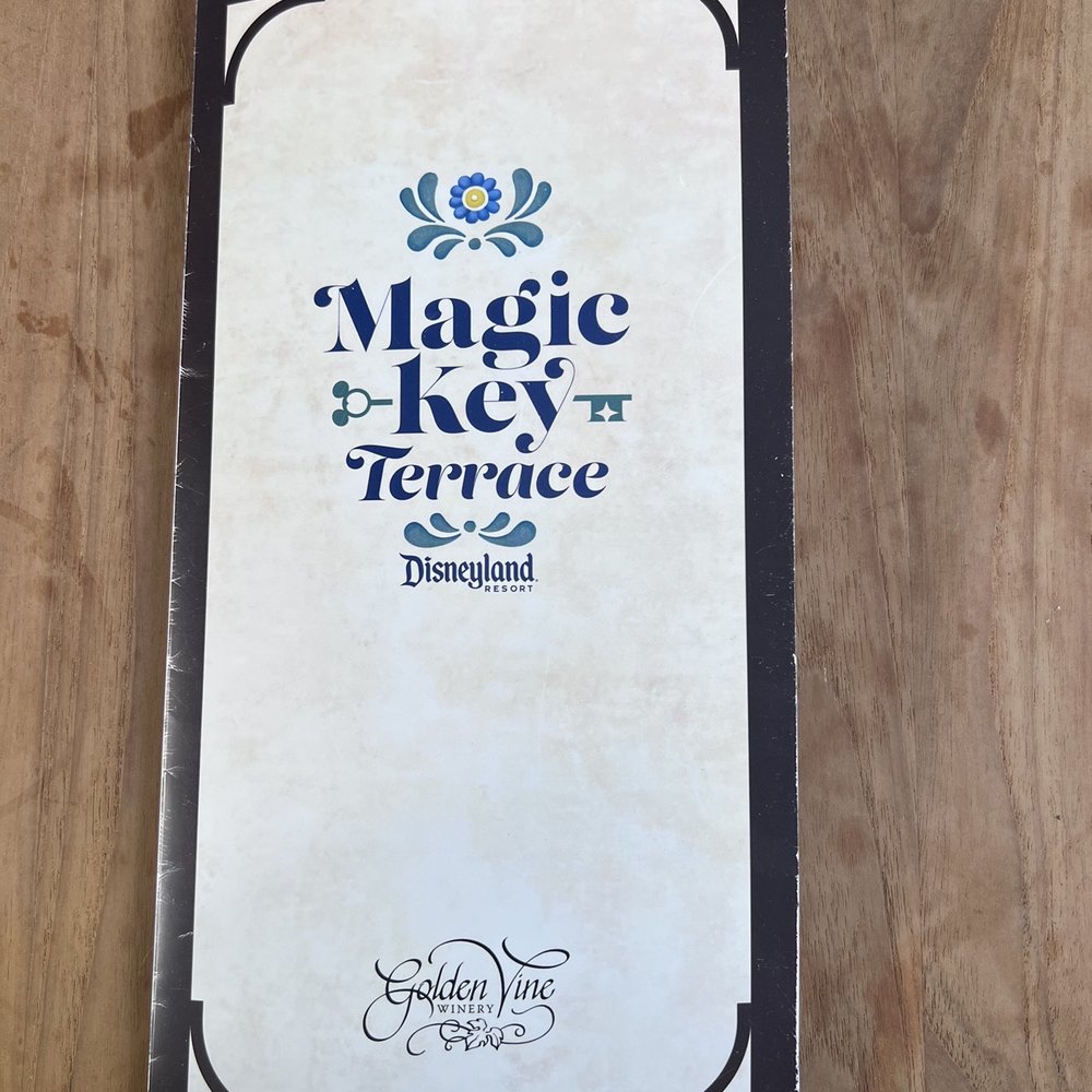 Magic Key Terrace - Magic Key Holder Dining - Menu cover - Wine Bars Near Me - Anaheim, California