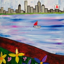 The Paint Bar - Daffodils Along The Charles...I took some of my own creativity to edit this one. That's why I love this place! Creative freedom!