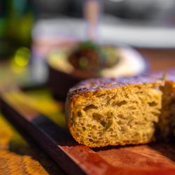 Valley Goat - Scallion FOcaccia cross-section