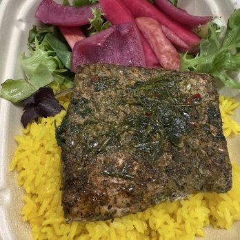 The Migrant Kitchen - Upper West Side - Za'atar Salmon Bowl ($16) - Middle Eastern Near Me - New York, New York The Migrant Kitchen - Upper West Side - Za'atar Salmon Bowl ($16) - Middle Eastern Near Me - New York, New York