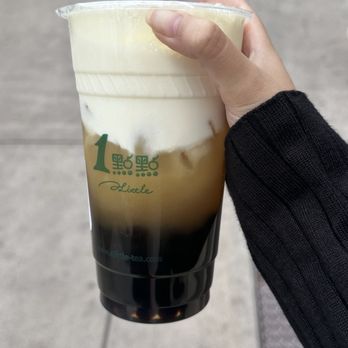 ALittle Tea - Oolong macchiato with boba - Bubble Tea Near Me - San Gabriel, California