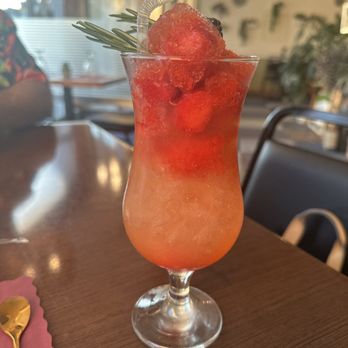 Nine Thai Cuisine - Strawberry lemonade with strawberry snow - Thai Near Me - Pitman, New Jersey Nine Thai Cuisine - Strawberry lemonade with strawberry snow - Thai Near Me - Pitman, New Jersey