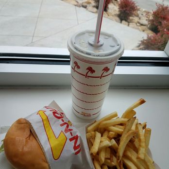 In-N-Out Burger - #2 Cheeseburger with fries and tea - Burgers Near Me - Denton, Texas In-N-Out Burger - #2 Cheeseburger with fries and tea - Burgers Near Me - Denton, Texas