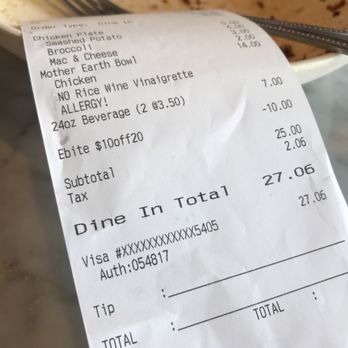 Flower Child - I appreciate the "ALLERGY!" warning to the kitchen - Vegetarian Near Me - Dallas, Texas