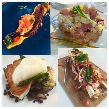 Localis - Grilled octopus, ceviche, bone marrow, seared white tuna - New American Near Me - Sacramento, California
