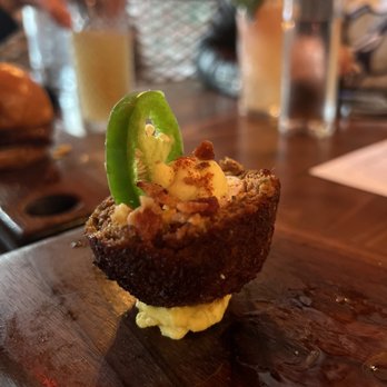 VINYL - Scotch Deviled Egg - New American Near Me - Charlotte, North Carolina VINYL - Scotch Deviled Egg - New American Near Me - Charlotte, North Carolina