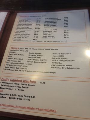 Menu photo 7 Jw's Pub Coventry, RI