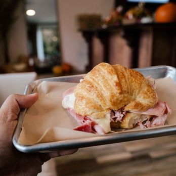 Chez Luc’s - ham and cheese croissant. - Coffee & Tea Near Me - Sacramento, California