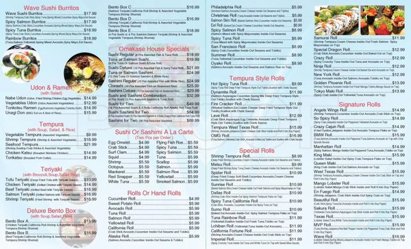 Menu photo 7 Wave Sushi Magnolia, TX Menu photo 7 Wave Sushi Magnolia, TX