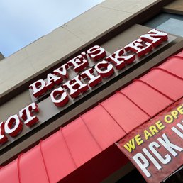 Exterior outside entrance of Dave's Hot Chicken - Outside sign - San Diego, California Exterior outside entrance of Dave's Hot Chicken - Outside sign - San Diego, California