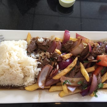 Cebiche-Bar Pembroke Pines - Lomo Saltado. I took a couple of bites before taking the picture. - Seafood Near Me - Pembroke Pines, Florida