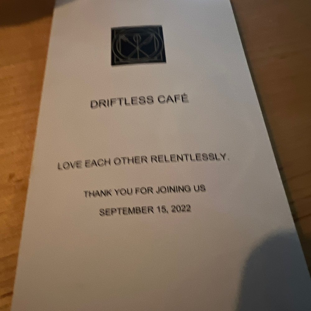 The Driftless Cafe - Menu cover for the day. - Sandwiches Near Me - Viroqua, Wisconsin