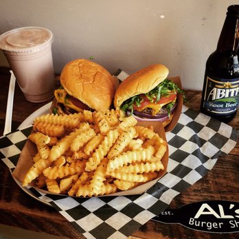 Al's Burger Shack - Two classics, large fries, shake, and root beer-$29 (worth every penny!) - Burgers Near Me - Chapel Hill, North Carolina