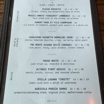 Mother Pizzeria - Drink menu - Pizza Near Me - Newport, Rhode Island