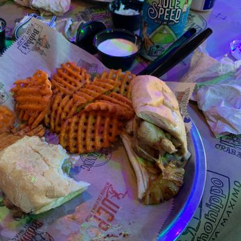 River City Cafe - Hula Hoagie sandwich from the Beach Favorites menu with sweet potatoes fries and a local-ish beer Idle Speed. Everything delicious! - American Near Me - Myrtle Beach, South Carolina River City Cafe - Hula Hoagie sandwich from the Beach Favorites menu with sweet potatoes fries and a local-ish beer Idle Speed. Everything delicious! - American Near Me - Myrtle Beach, South Carolina