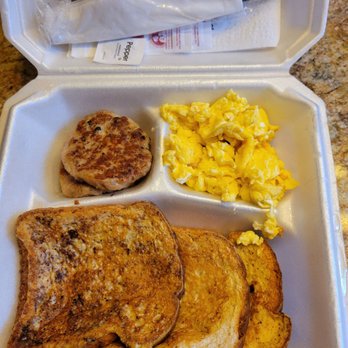 Bojax Kitchen - Cinnamon French Toast,  with sausage and eggs - Breakfast & Brunch Near Me - Oakland, California
