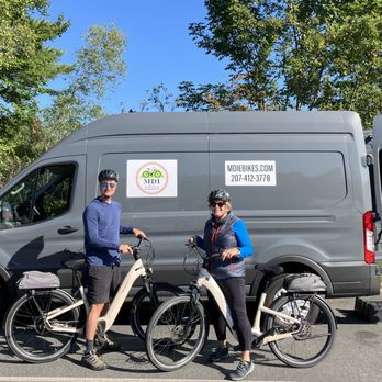 MDI e-Bikes - I was happy to meet this wonderful team and show them the e-Bikes! - Bike Rentals Near Me - Bar Harbor, Maine