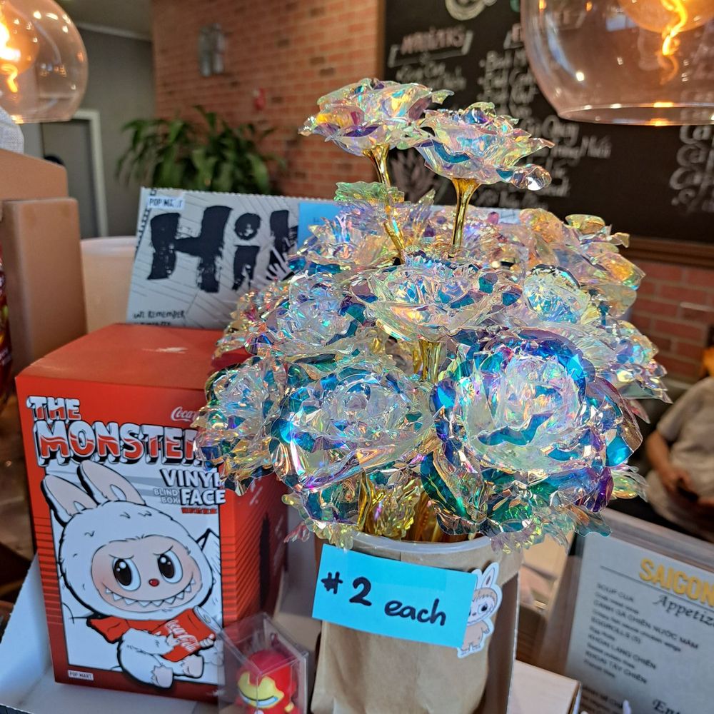 Saigon Oi - Labubu and $2 iridescent roses for sale - Vietnamese Near Me - Sacramento, California