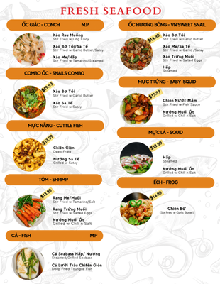 Menu photo 6 Tram Chim San Diego, CA