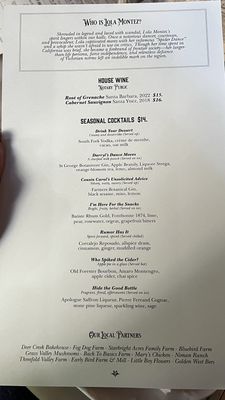 Menu photo 2 Lola Nevada City, CA