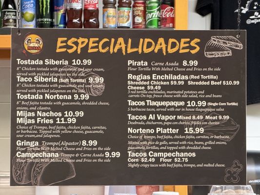 Menu photo 1 Mijas Taqueria Wylie, TX