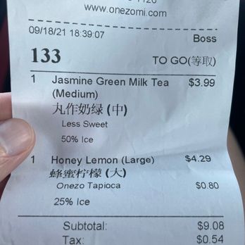 OneZo - Bubble Tea Near Me - Troy, Michigan