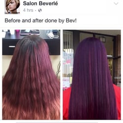 Salon Beverle - When I got my hair done purple. Used to be a beautiful red ombré which I will also post, they never disappoint me!
