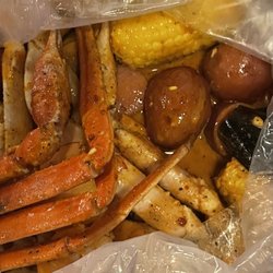 Boil bags with corn potatoes and sausage
