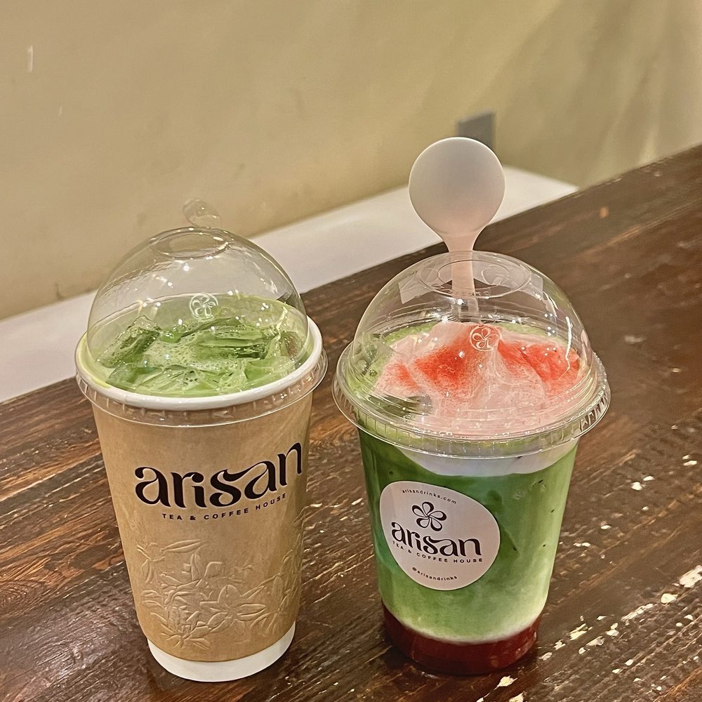 Arisan Tea & Coffee House - Honey Matcha Latte & Strawberry Matcha Einspanner - Coffee & Tea Near Me - San Jose, California