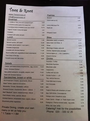 Menu photo 2 Toos & Roos Amsterdam, NH