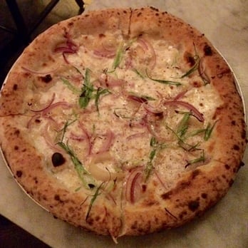 Milkflower - Pizza topped with scallions and red onions - Pizza Near Me - Astoria, New York Milkflower - Pizza topped with scallions and red onions - Pizza Near Me - Astoria, New York
