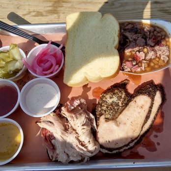 Dampf Good BBQ - Turkey, pork, beans, white bread - Barbeque Near Me - Cary, North Carolina