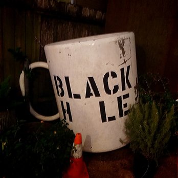 Antidote Coffee - The big black hole mug in the alley. ( Black hole is their sister location on graustarck) - Coffee & Tea Near Me - Houston, Texas