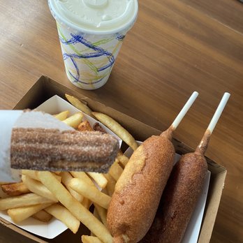 Jane's Corndogs - Lemonade, fries, churro, corn dog, cheese on a stick - Fast Food Near Me - Seal Beach, California