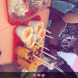 a display of food