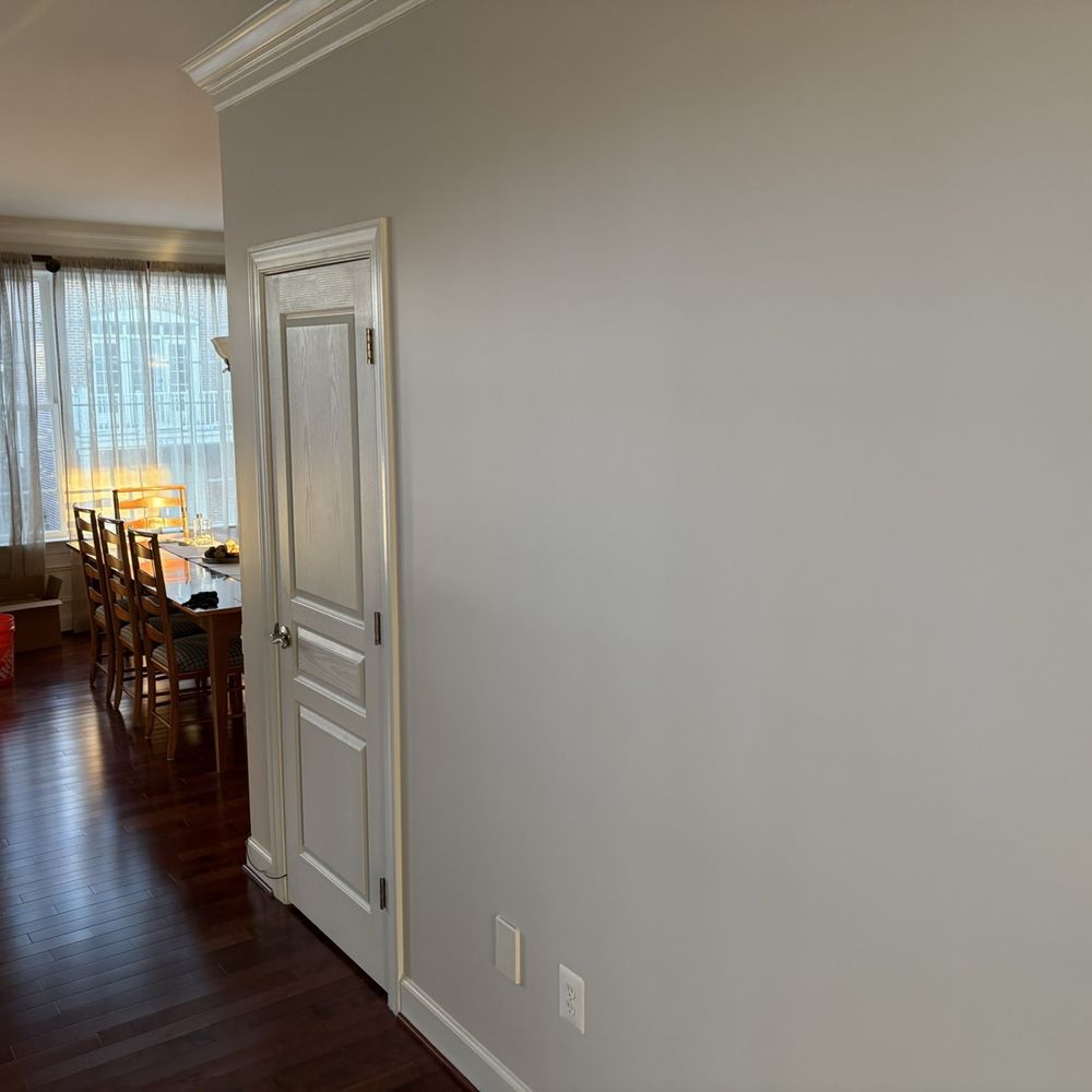 Cp Services - Hallway-type wall ("Tokyo" Drift of Mist from Sherwin Williams). - Painters Near Me Cp Services - Hallway-type wall ("Tokyo" Drift of Mist from Sherwin Williams). - Painters Near Me