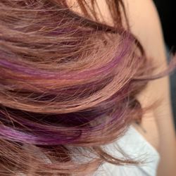 Profile Salon - Auburn hair with some purple