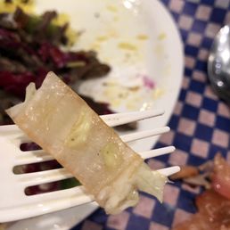 Salads were old and gross - turning brown and disintegrating. Salads were old and gross - turning brown and disintegrating.