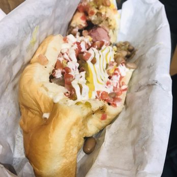 Sonora Grill - This is "THE HEARTBREAKER" hot dog! - Mexican Near Me - Moreno Valley, California