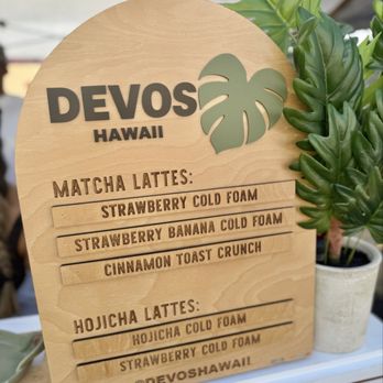 Devos - Choose from Matcha Lattes & Hojicha Lattes - Coffee & Tea Near Me - Honolulu, Hawaii Devos - Choose from Matcha Lattes & Hojicha Lattes - Coffee & Tea Near Me - Honolulu, Hawaii