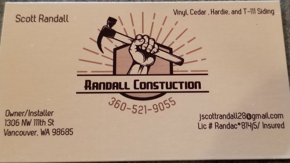 RANDALL CONSTRUCTION Updated April 2024 Request a Quote 1306 NW