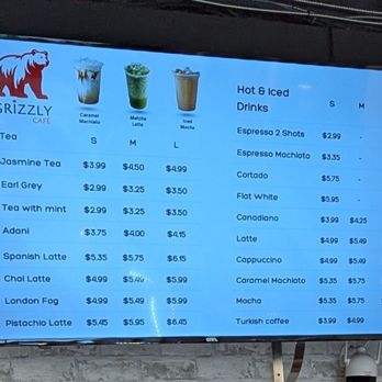 Grizzly Cafe - Menu - Coffee & Tea Near Me - Surrey, British Columbia Grizzly Cafe - Menu - Coffee & Tea Near Me - Surrey, British Columbia