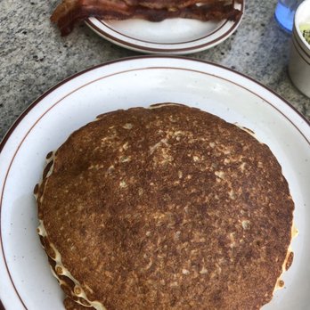 Poppycock's - Old Fashion Oatmeal Pancakes and Crispy Bacon - so unique and delicious are the pancakes! - Breakfast & Brunch Near Me - Aspen, Colorado
