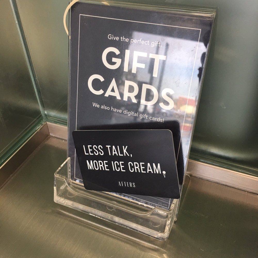Afters Ice Cream - Gift cards - Ice Cream & Frozen Yogurt Near Me - Fullerton, California Afters Ice Cream - Gift cards - Ice Cream & Frozen Yogurt Near Me - Fullerton, California
