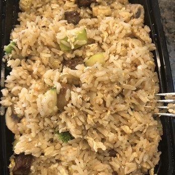 Okawa Steak House - Vegetable fried rice with added beef; maybe a few vegetables and 5 very small pieces of beef for an additional $8! - Sushi Bars Near Me - Bend, Oregon