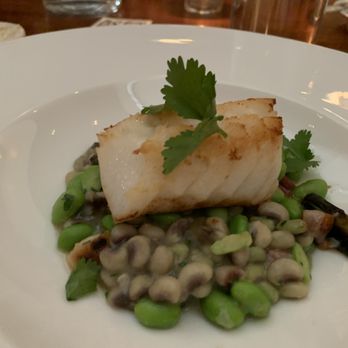 The Hive - Cod with Pea/Bean Ragu - Southern Near Me - Bentonville, Arkansas